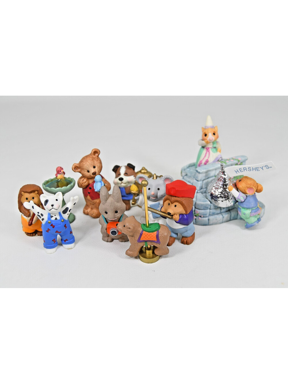 Hallmark Merry Miniatures 12 Anthropomorphic Animals in Costumes Lot VTG 1990s